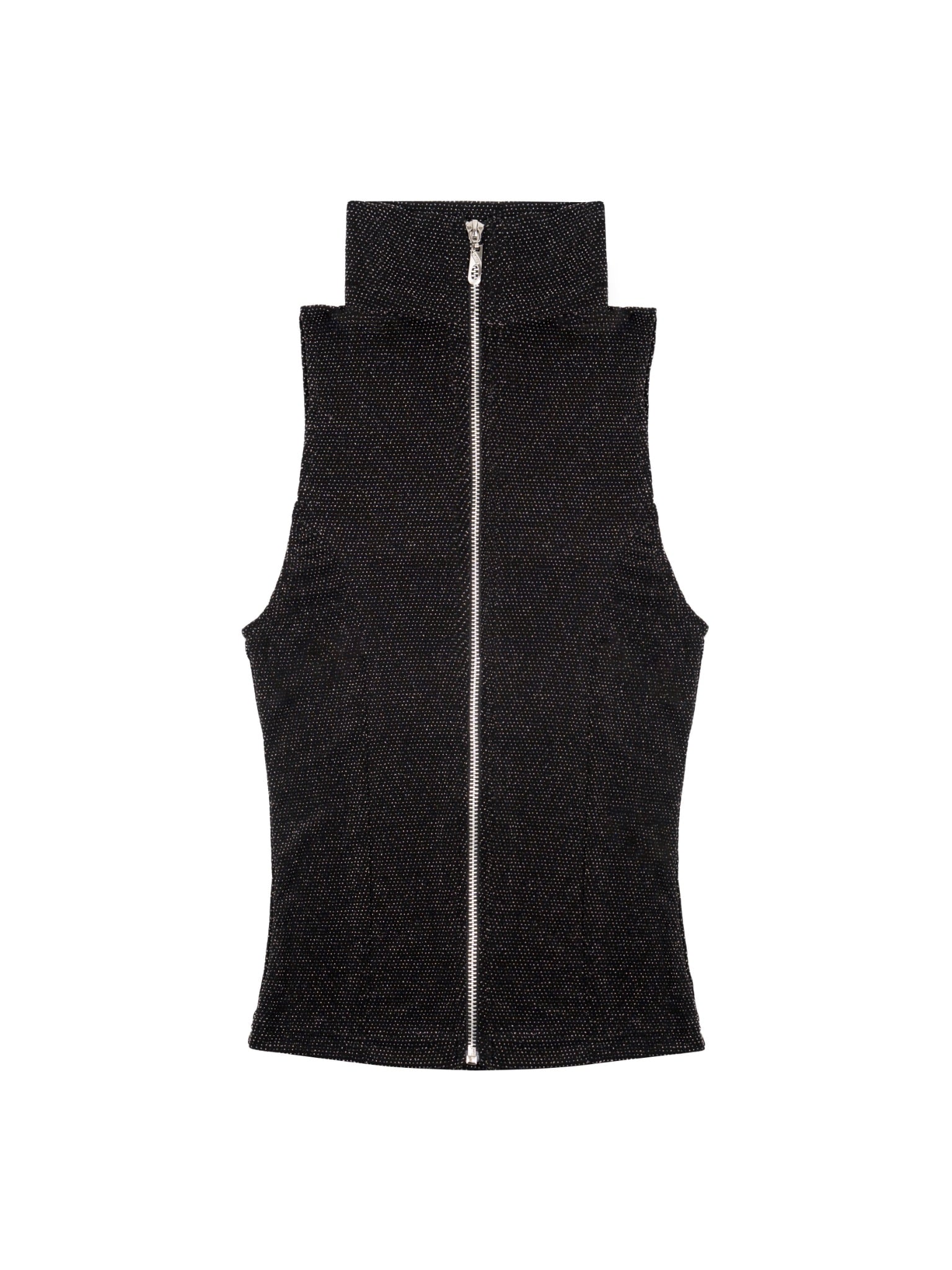  Áo Ba Lỗ Nữ Body Chiết Eo Cổ Trụ Vải Kim Tuyến Khoá Kéo Kim Loại (ABL12) 