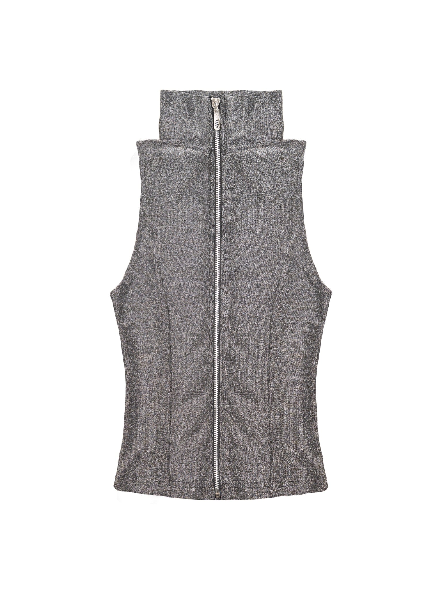  Áo Ba Lỗ Nữ Body Chiết Eo Cổ Trụ Vải Kim Tuyến Khoá Kéo Kim Loại (ABL12) 