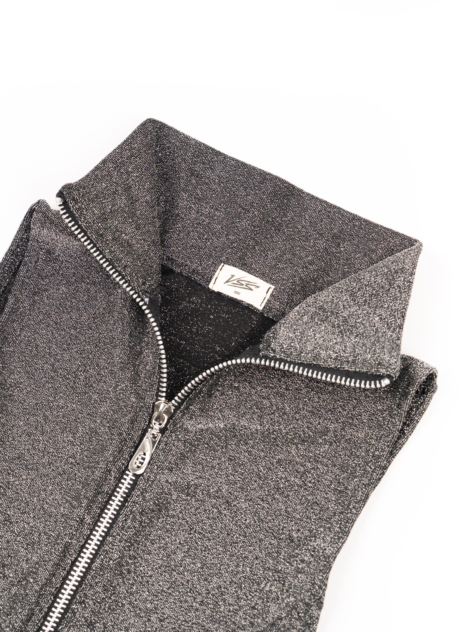  Áo Ba Lỗ Nữ Body Chiết Eo Cổ Trụ Vải Kim Tuyến Khoá Kéo Kim Loại (ABL12) 