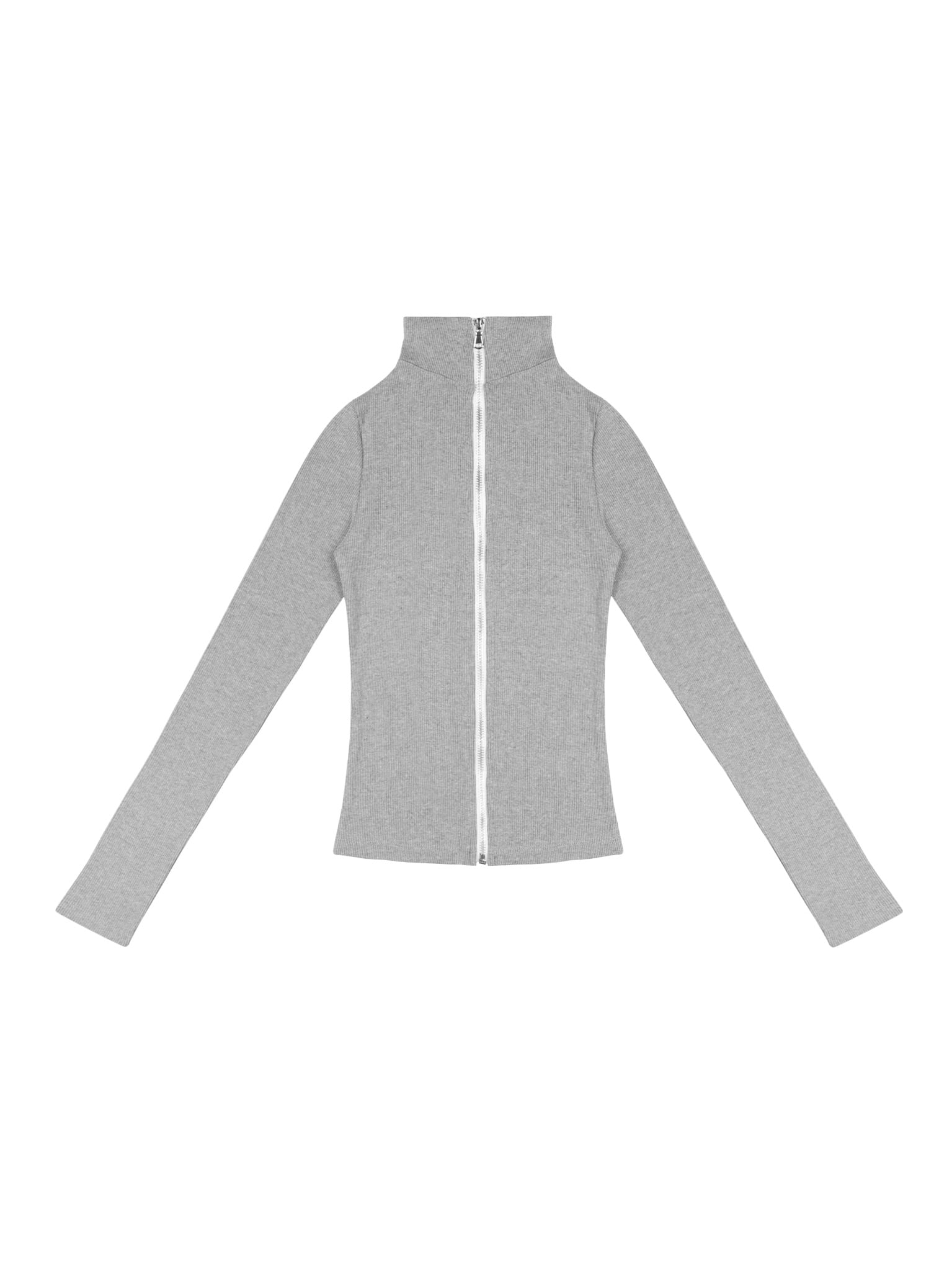  Áo Dài Tay Nữ Ôm Body Chiết Eo Cổ Lọ Khoá Kéo (ATD02) 