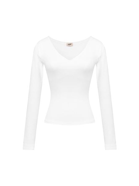  Áo Dài Tay Nữ Ôm Body Chiết Eo Cổ Tim Khoét Sâu (ATD09) 