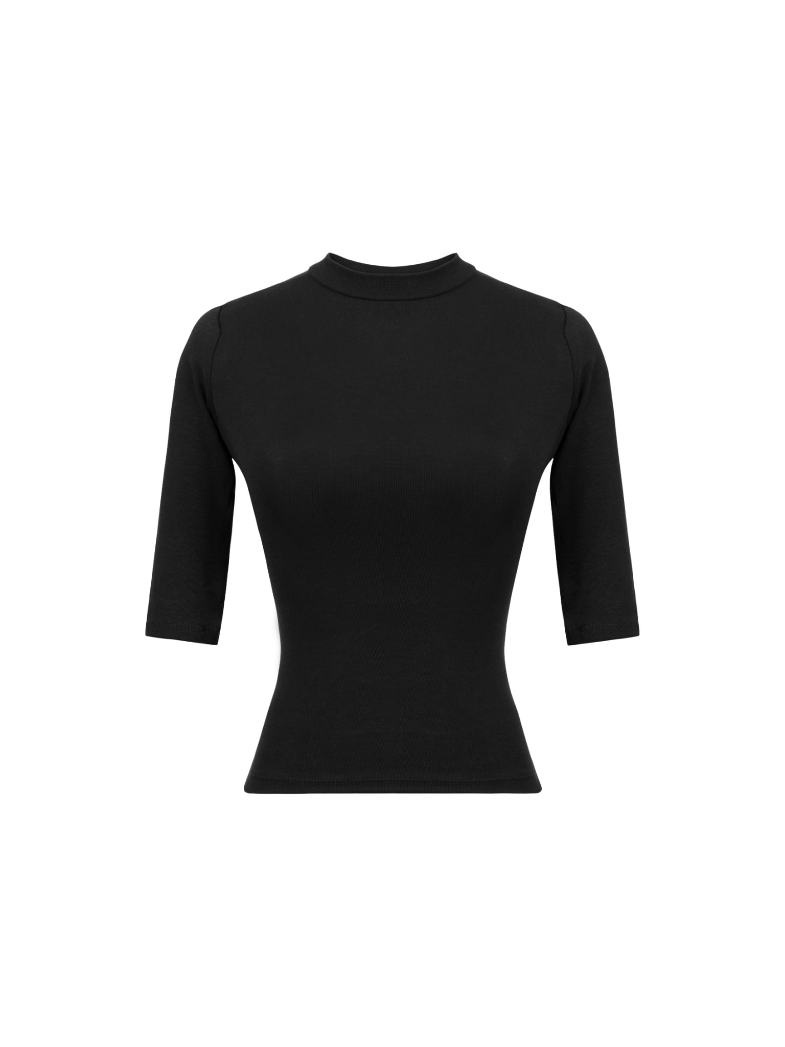  Áo Thun Tay Lửng Nữ VSS Cổ Lọ Form Ôm Body Chiết Eo (ATL01) 