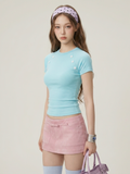  ÁO TAY NGẮN ĐÍNH NÚT HOA / BOUTON TOP (ATN01) 