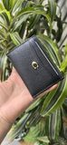  Card Holder Coach Màu Đen Logo C Vàng 