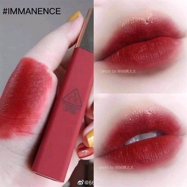  Son Kem Lì 3CE Lên Màu Chuẩn Velvet Lip Tint- Màu Đỏ Lạnh 