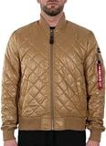  Áo Khoác MA-1 Q Trần Trám Alpha Industries Màu Vàng Cát 