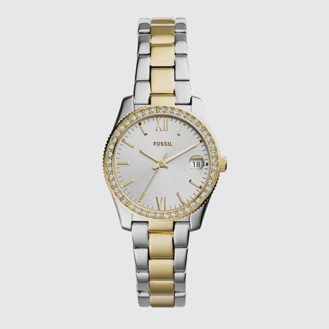 Đồng hồ Nữ Fossil Scarlette Mini Dây Thép Không Gỉ Mặt Vàng Kim 32mm ES4319