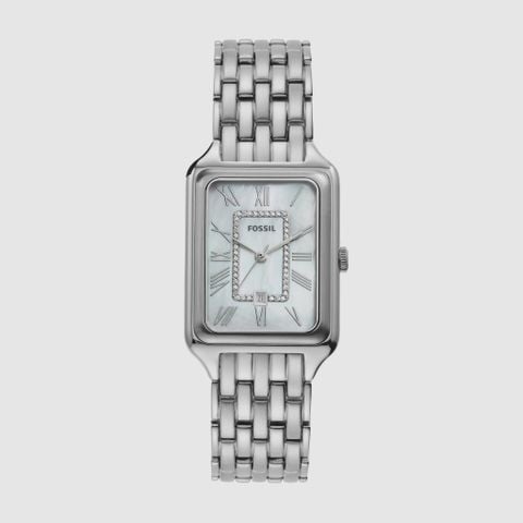 Đồng hồ nữ Fossil Raquel dây thép không gỉ, mặt 26 MM, màu bạc, ES5306