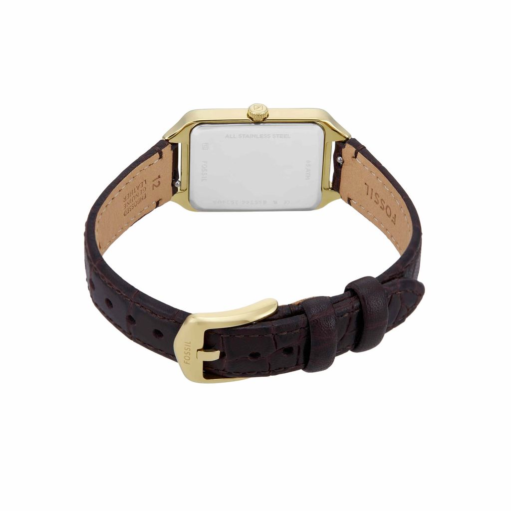 Đồng hồ Nữ Raquel dây da màu nâu mặt vuống màu nâu 23 MM ES5367