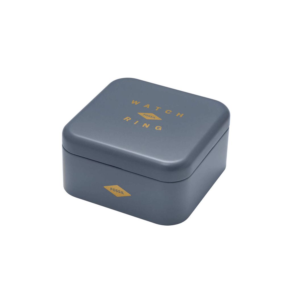 Nhẫn đồng hồ Nữ Fossil Watch Ring dây thép không gỉ 15 MM mặt màu trắng ES5412