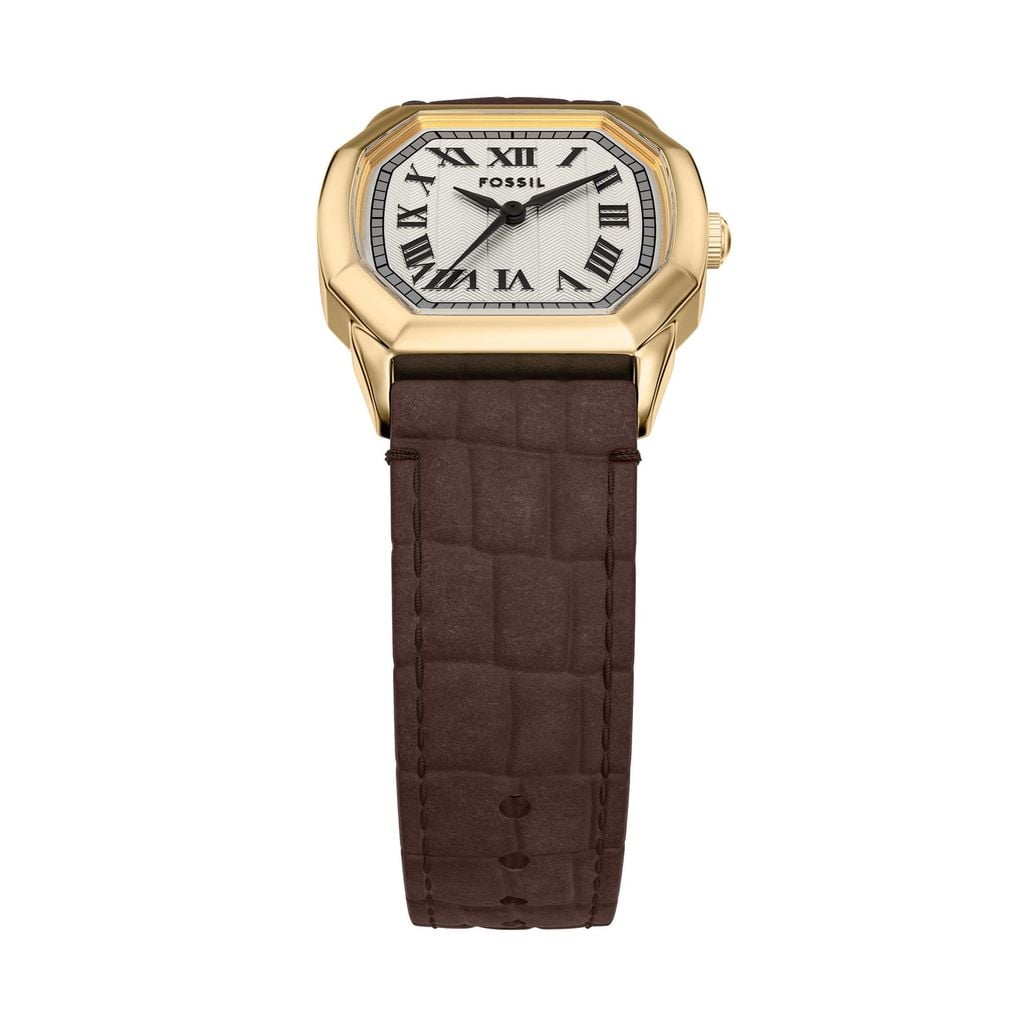 Đồng hồ Nữ Fossil Harlow dây màu nâu mặt hình bác giác ES5426