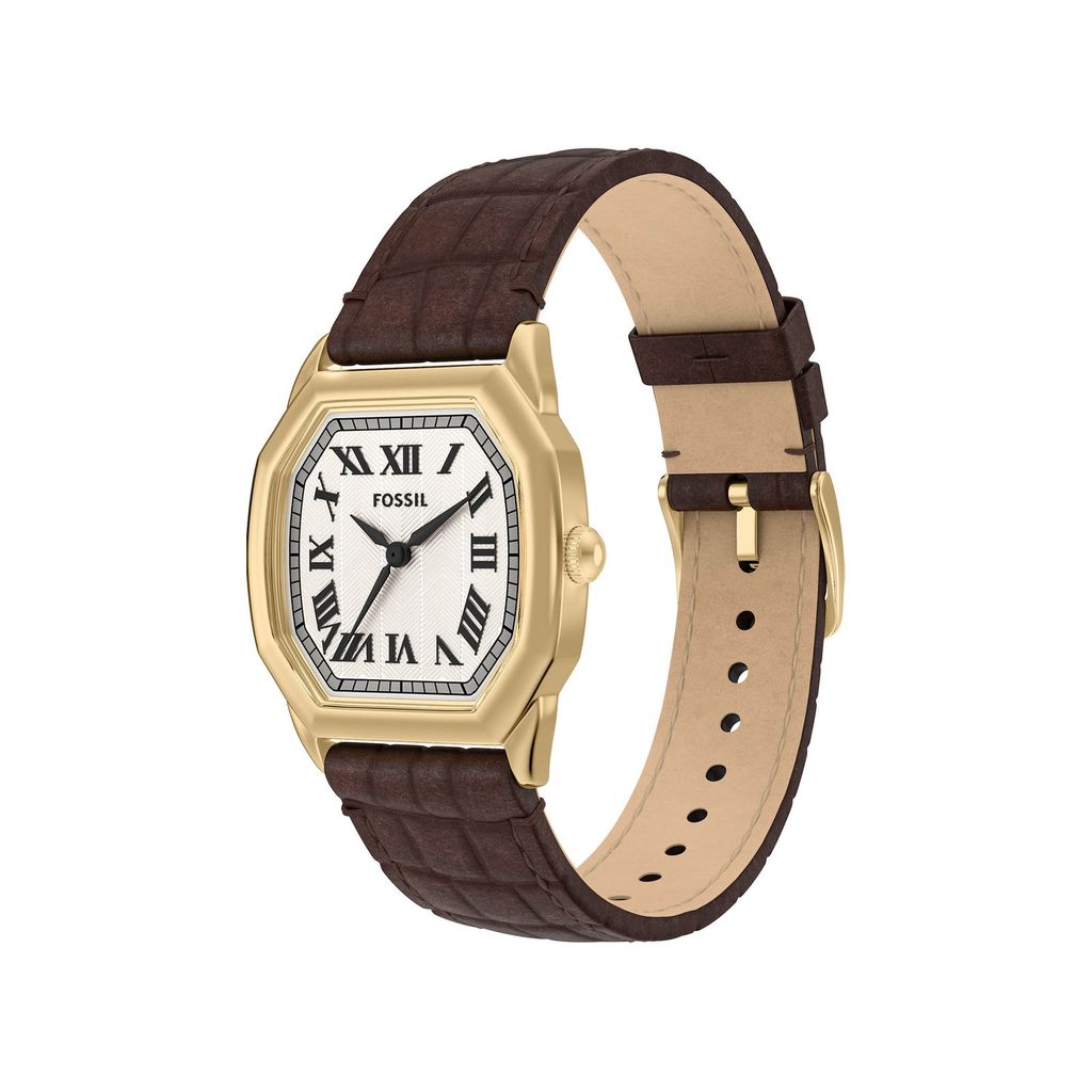 Đồng hồ Nữ Fossil Harlow dây màu nâu mặt hình bác giác ES5426