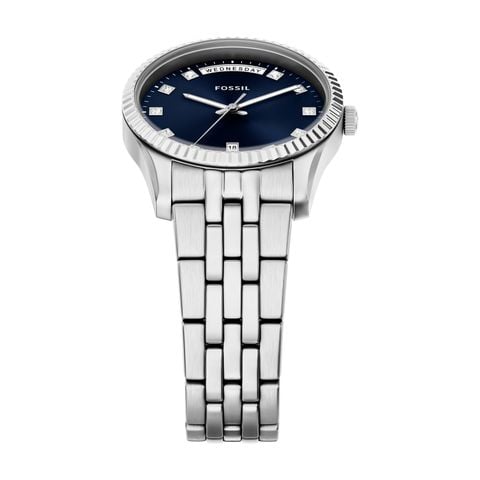 Đồng hồ Nữ Fossil Scarlette Dây kim loại màu bạc mặt tròn  ES5457
