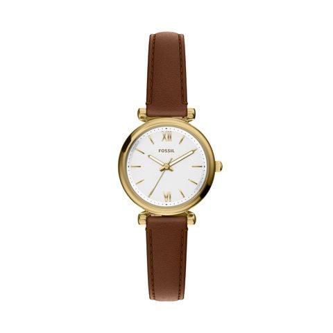Đồng hồ Nữ Fossil Carlie Dây Da Mặt Trắng 28mm ES5464