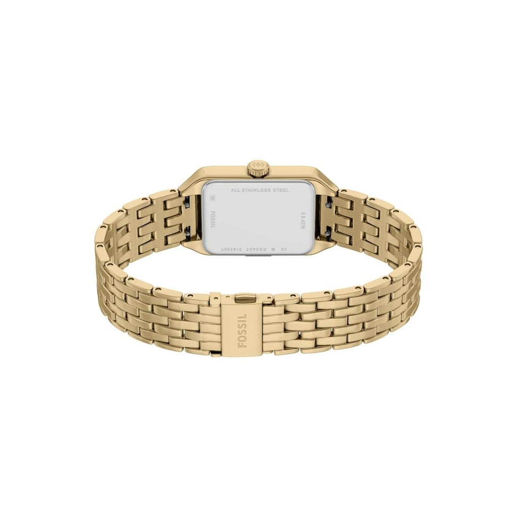 Đồng hồ Nữ Raquel dây Thép không rỉ màu Vàng mặt màu Trắng 18 MM ES5467