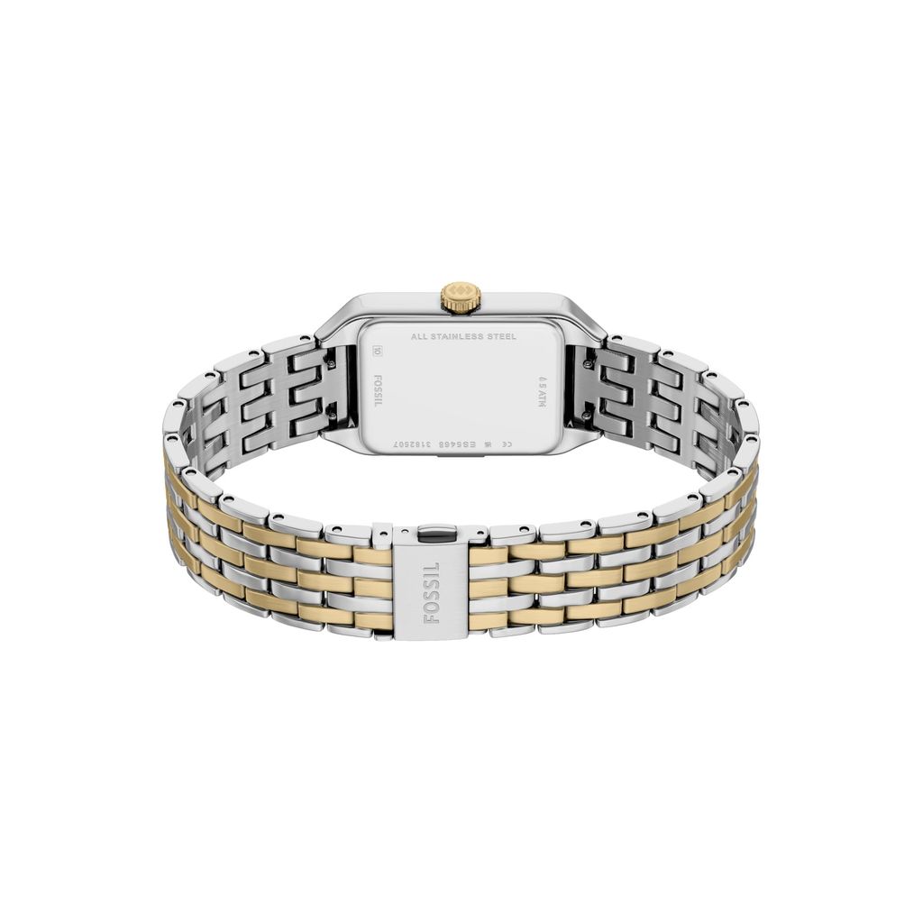 Đồng hồ Nữ Raquel dây Thép không rỉ màu hai tông  mặt màu Trắng 18 MM ES5468