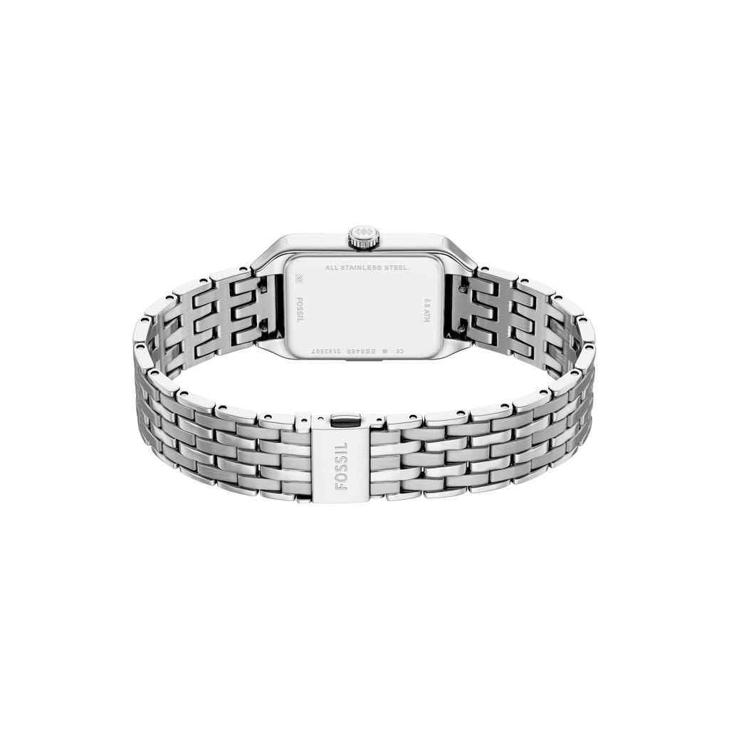 Đồng hồ Nữ Raquel dây Thép không rỉ màu Bạc mặt màu Trắng 18 MM ES5469