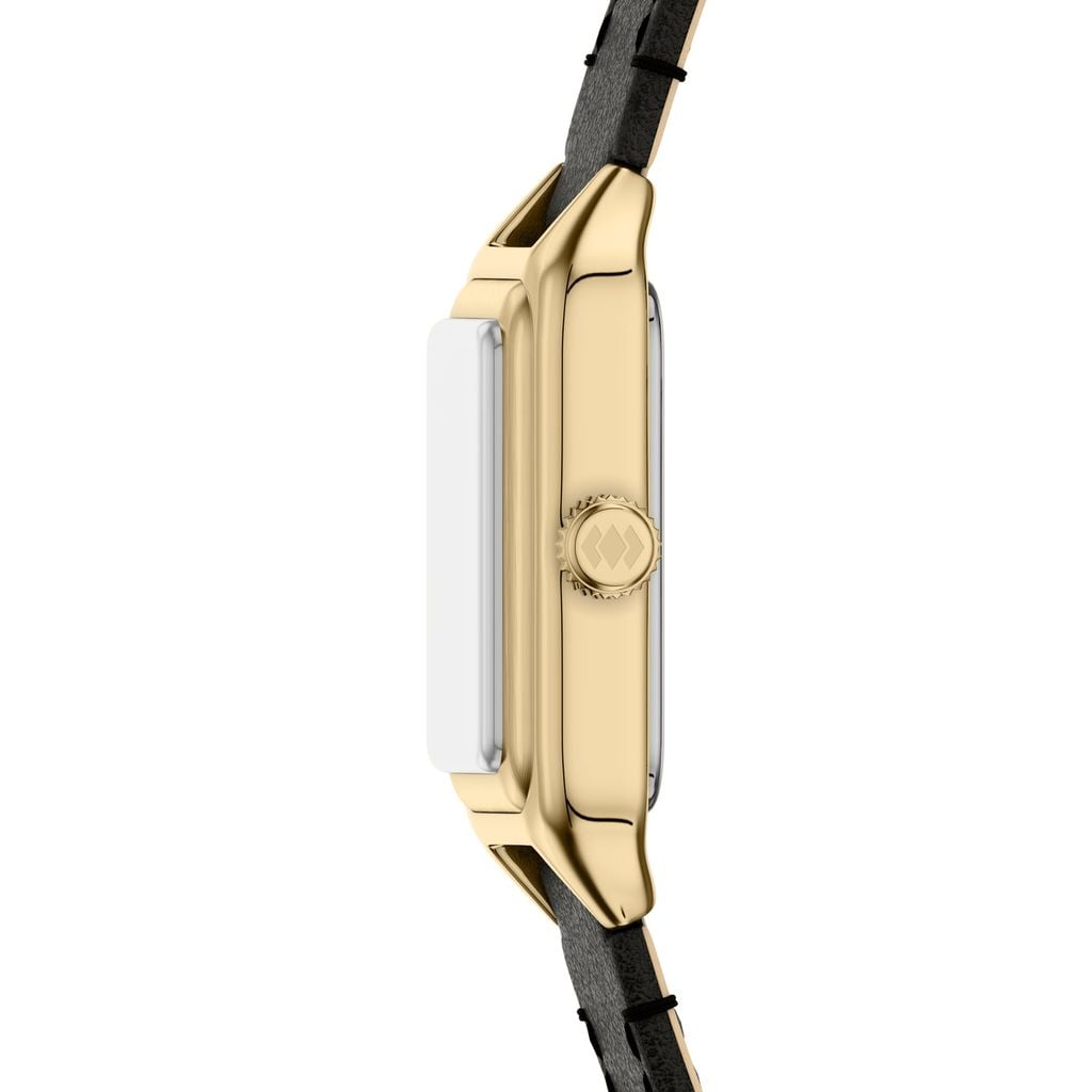 Đồng hồ Nữ Raquel dây Da màu Đen mặt màu Trắng 18 MM ES5470