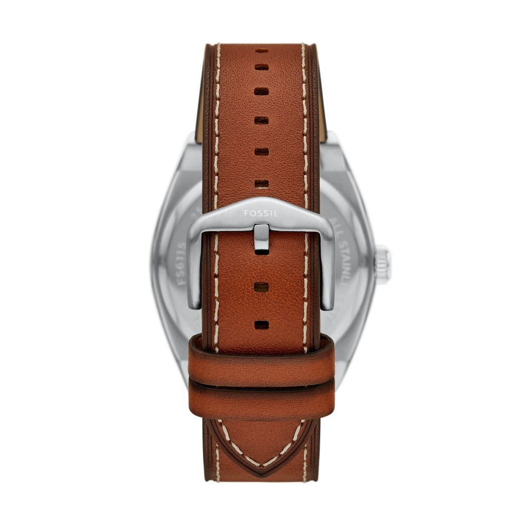 Đồng hồ Nam Fossil Everett dây da 42 MM mặt màu xanh FS6115