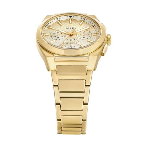 Đồng hồ Nam Fossil Everett  dây thép không gỉ 44 MM mặt màu vàng FS6119