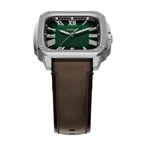 Đồng hồ Nam Crosby dây Da màu Nâu mặt màu Xanh lá 42 MM FS6150