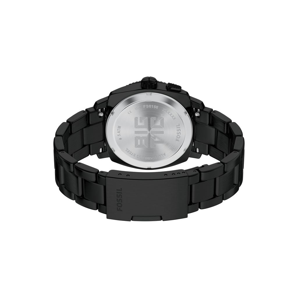 Đồng hồ Fossil Big Tic Machine Nam dây Thép không rỉ màu Đen mặt màu Negative Display 41 MM FS6156 - Digital Watch