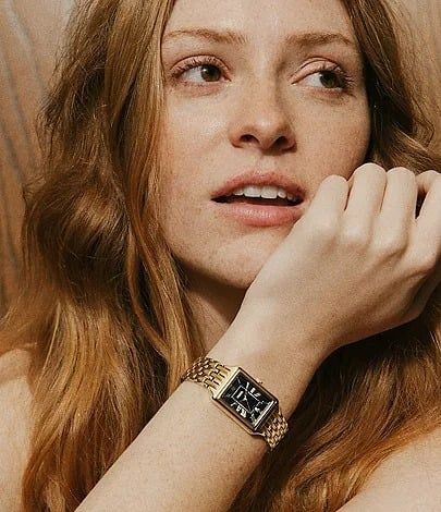 Đồng hồ Nữ Raquel Dây thép không gỉ 23 MM, mặt màu đen, ES5434