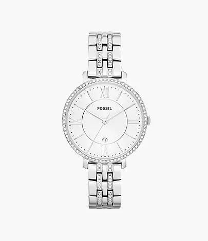 Đồng hồ Nữ Fossil Jacqueline Dây Thép Không Gỉ Mặt Bạc 36mm ES3545