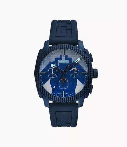 Đồng hồ Nam Minecraft x Fossil Dungeons II Dây Silicone Mặt Xanh 44mm LE1253