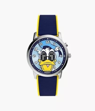 Đồng hồ Unisex Disney x Fossil Donald Duck Big Tic Dây Silicone Mặt Đa Màu 42mm LE1233