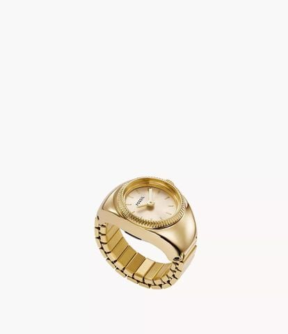 Nhẫn đồng hồ nữ Fossil RING WATCH ES5246 dây thép không gỉ - màu vàng