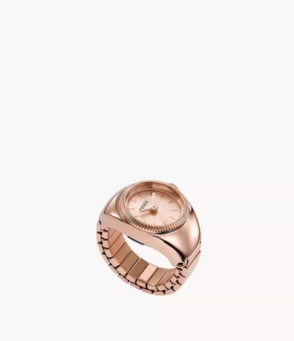 Nhẫn đồng hồ nữ Fossil WATCH RING ES5247 dây thép không gỉ màu vàng hồng
