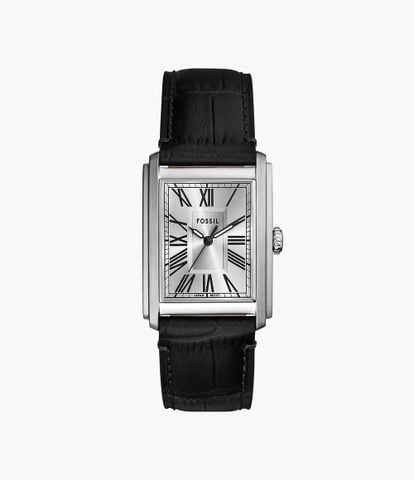 Đồng hồ nam Fossil CARRAWAY FS6078 mặt xám 30mm, dây da đen
