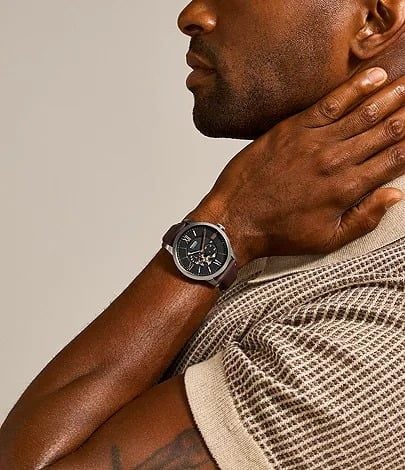 Đồng hồ cơ nam Fossil Townsman Automatic, dây da, mặt 45 MM, màu nâu, ME3061