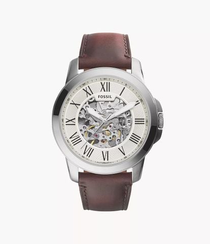 Đồng hồ cơ nam Fossil Grant Automatic, dây da, mặt 45 MM, màu nâu, ME3099