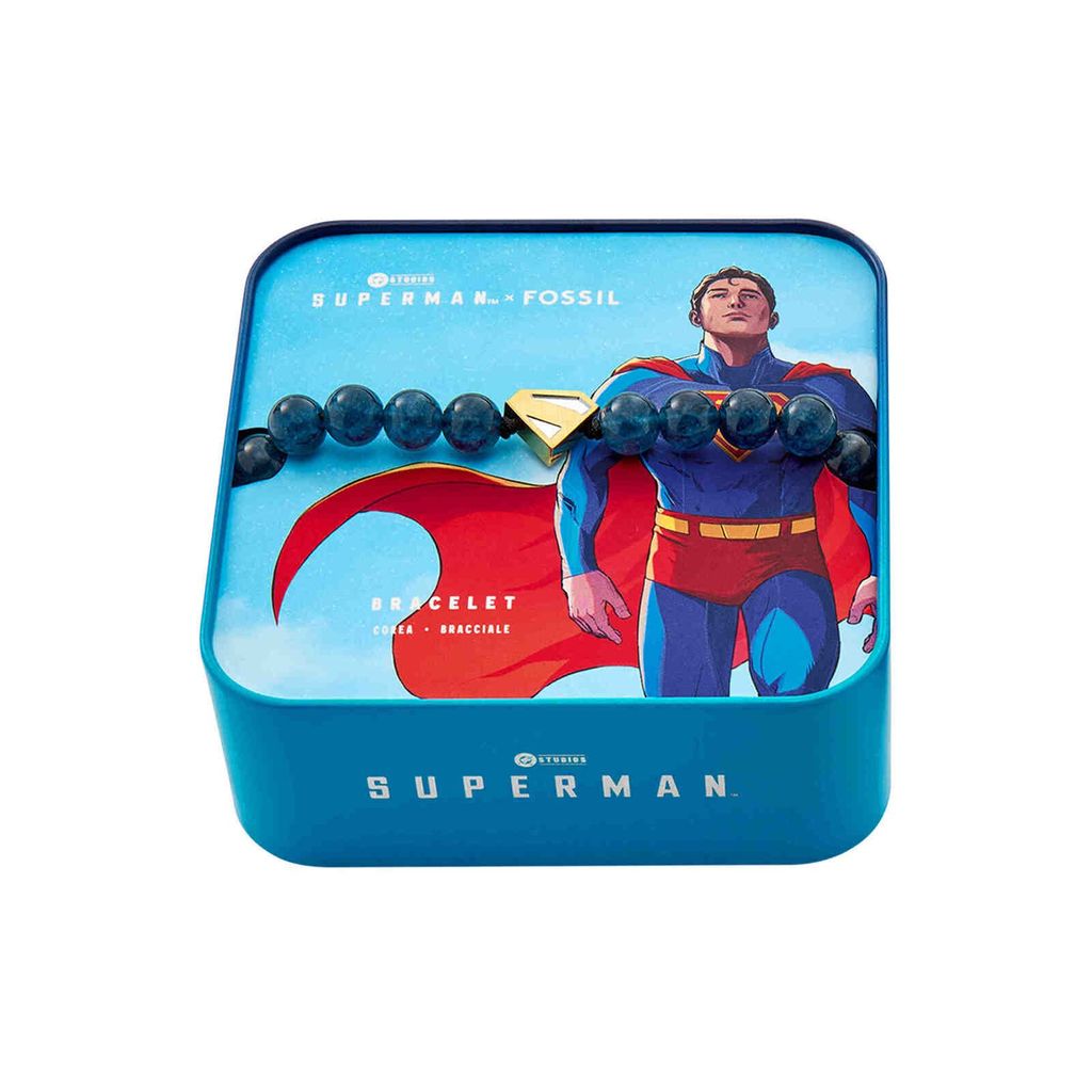 Vòng tay Nam Fossil x Superman dây kim loại màu xanh navy JFC04891998