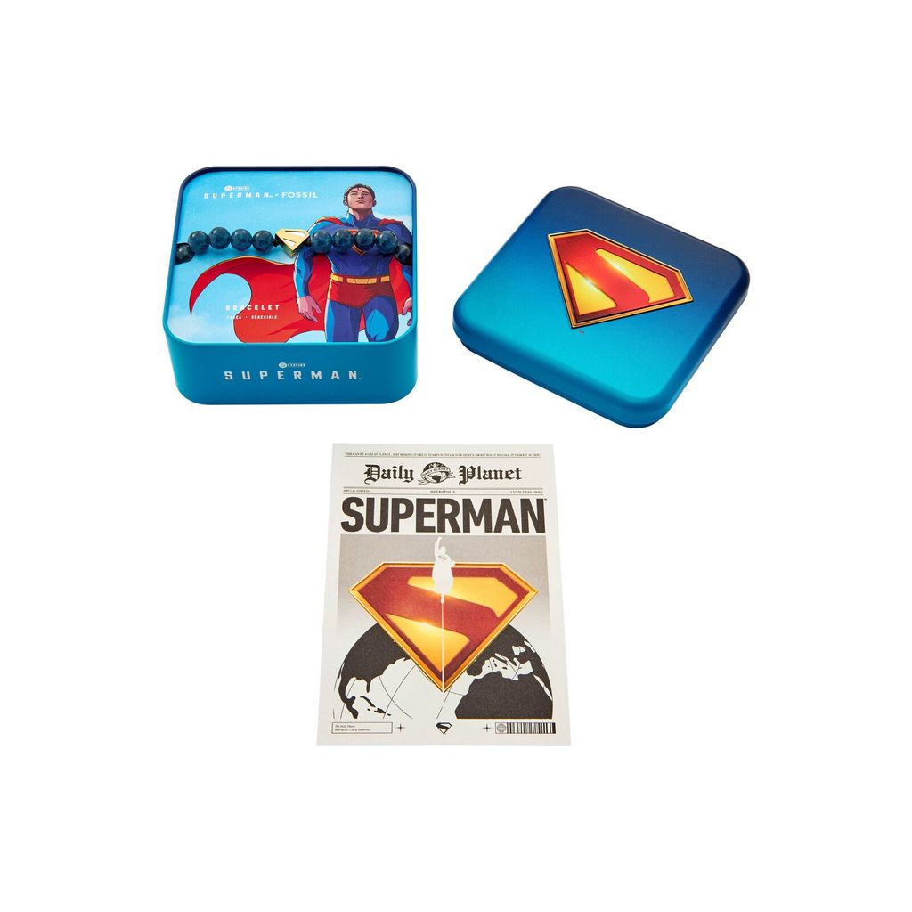 Vòng tay Nam Fossil x Superman dây kim loại màu xanh navy JFC04891998
