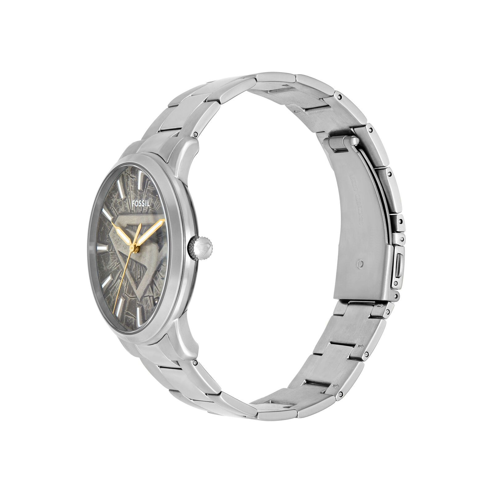 Đồng hồ Nam Fossil Superman dây thép không gỉ 42 MM mặt màu xám LE12