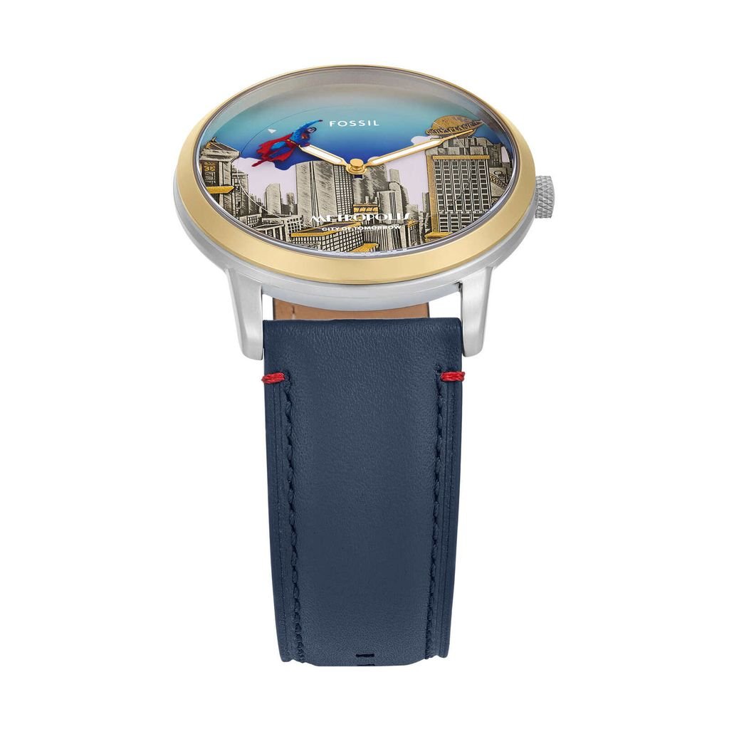 Đồng hồ Nam Fossil Superman dây da 42 MM mặt  nhiều màu LE1208SET