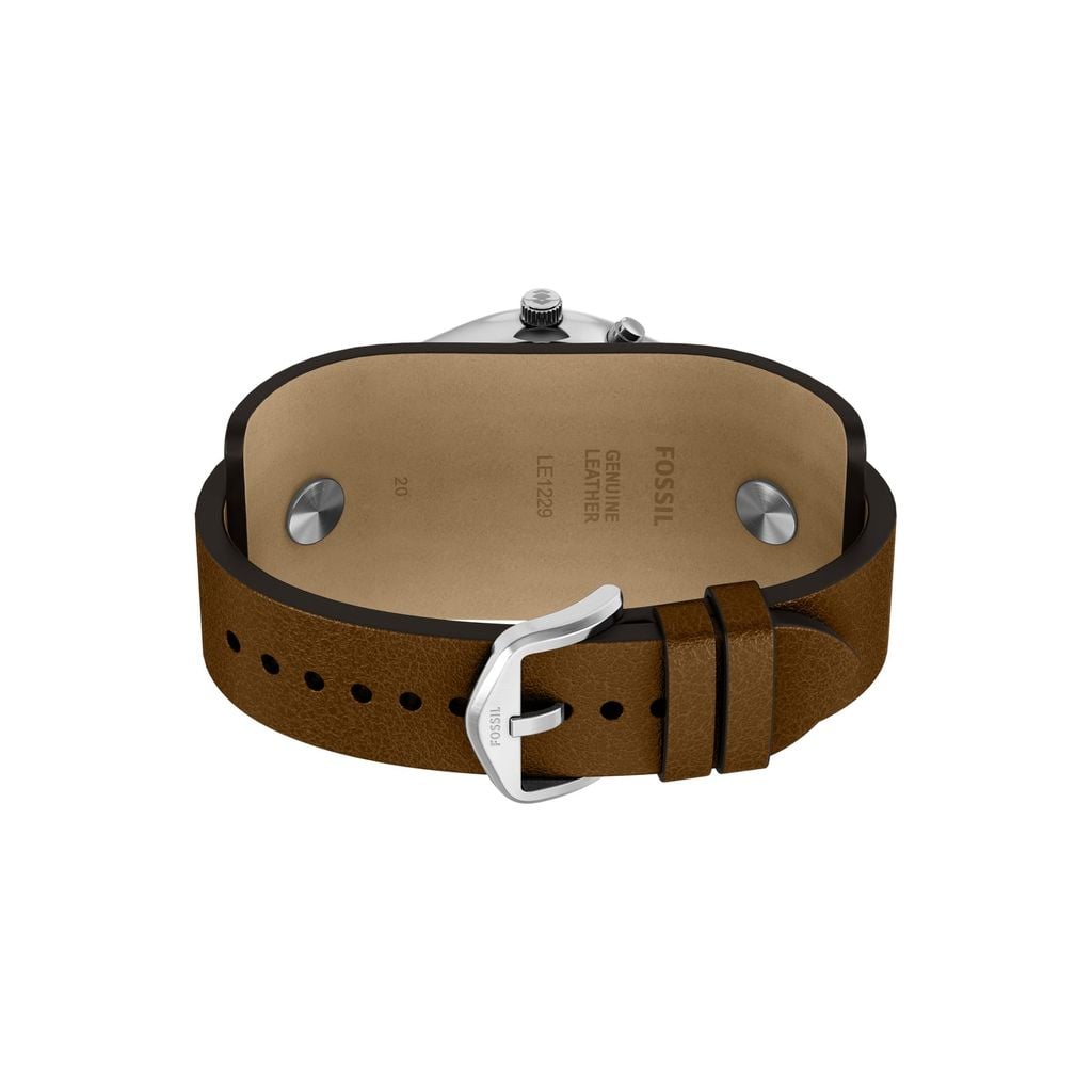 Đồng hồ Fossil Y2K Big Tic Nam dây Da màu Nâu mặt màu Positive Display 40 MM LE1229 - Digital Watch