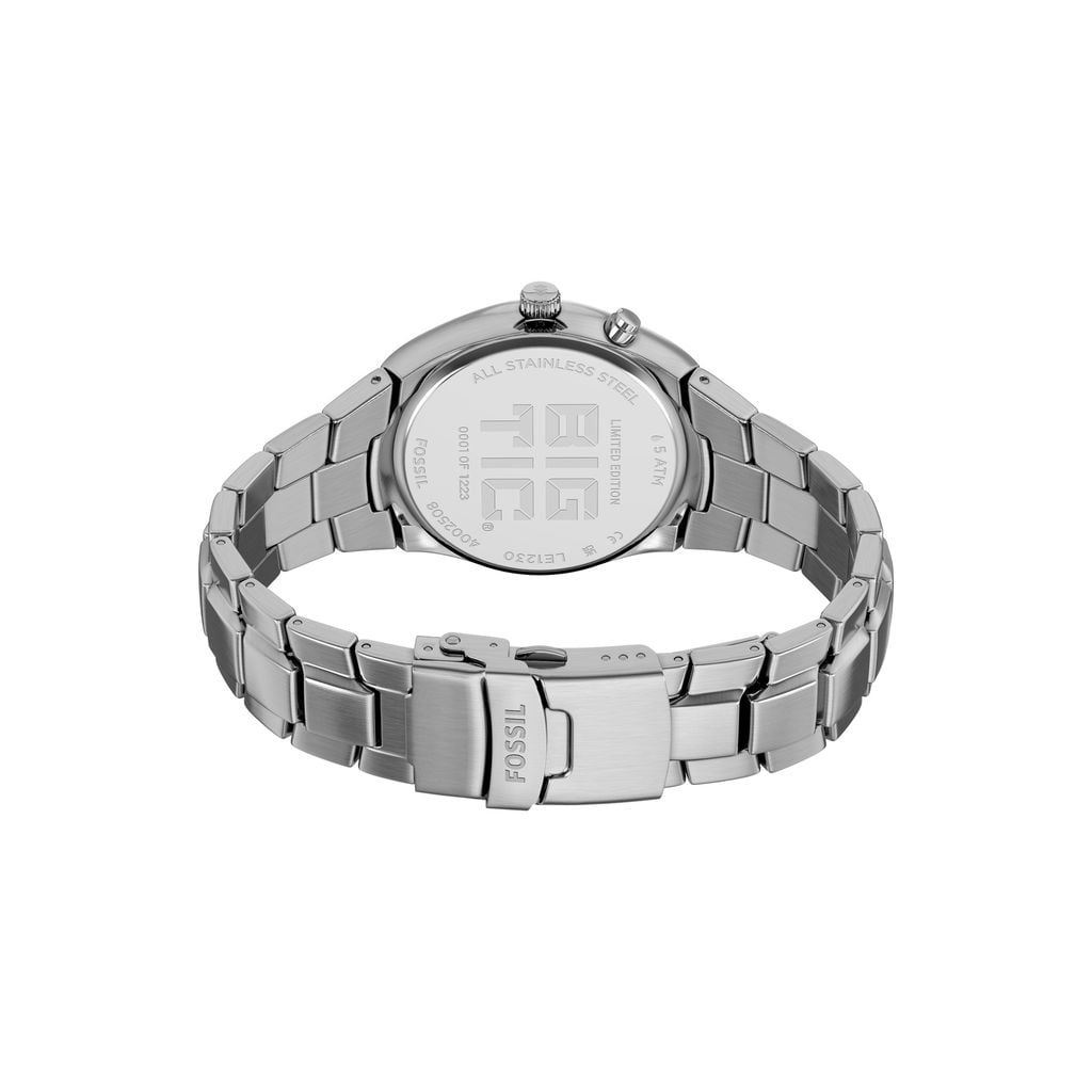Đồng hồ Fossil  Y2K Big Tic Nam dây Thép không rỉ màu Bạc mặt màu Negative Display 40 MM LE1230 - Digital Watch