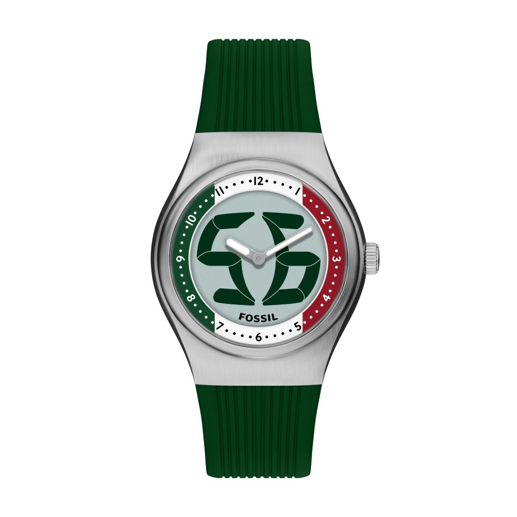 Đồng hồ Fossil Big Tic Flags Nam dây silicone màu xanh lá LE1236 - Digital Watch