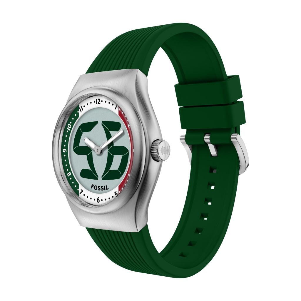 Đồng hồ Fossil Big Tic Flags Nam dây silicone màu xanh lá LE1236 - Digital Watch