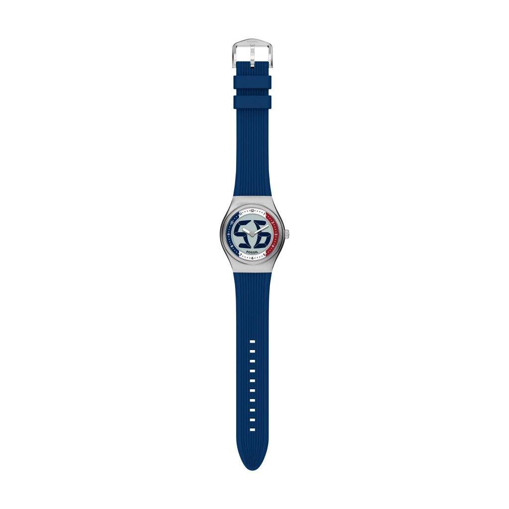 Đồng hồ Fossil Big Tic Flags Nam dây silicone màu xanh dương LE1237 - Digital Watch