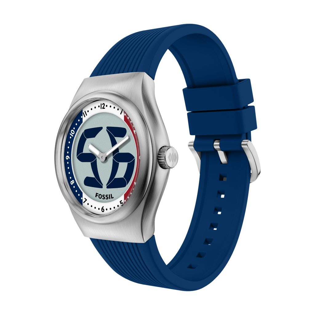 Đồng hồ Fossil Big Tic Flags Nam dây silicone màu xanh dương LE1237 - Digital Watch