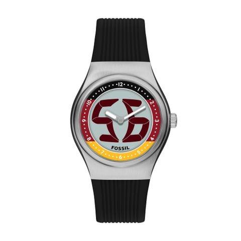 Đồng hồ Fossil Big Tic Flags Nam dây silicone màu đen LE1239