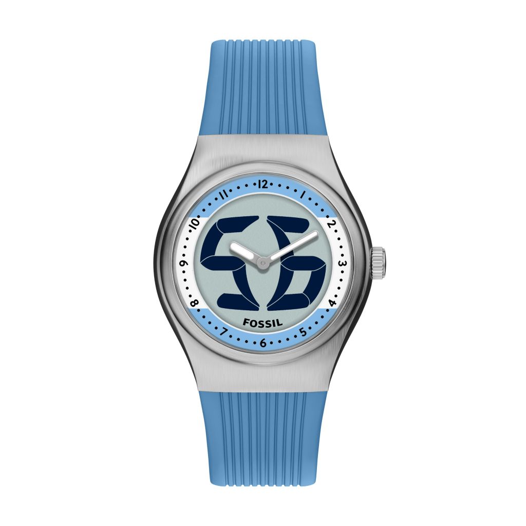 Đồng hồ Fossil Big Tic Flags Nam dây silicone màu xanh dương LE1240 - Digital Watch