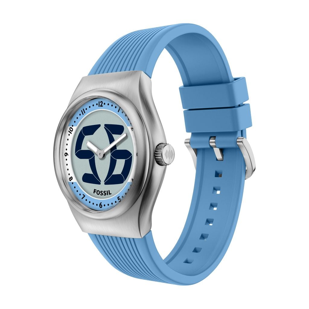 Đồng hồ Fossil Big Tic Flags Nam dây silicone màu xanh dương LE1240 - Digital Watch