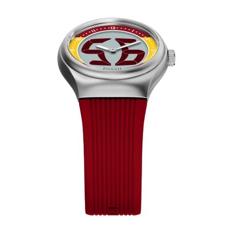 Đồng hồ Fossil Big Tic Flags Nam dây silicone màu đỏ LE1242