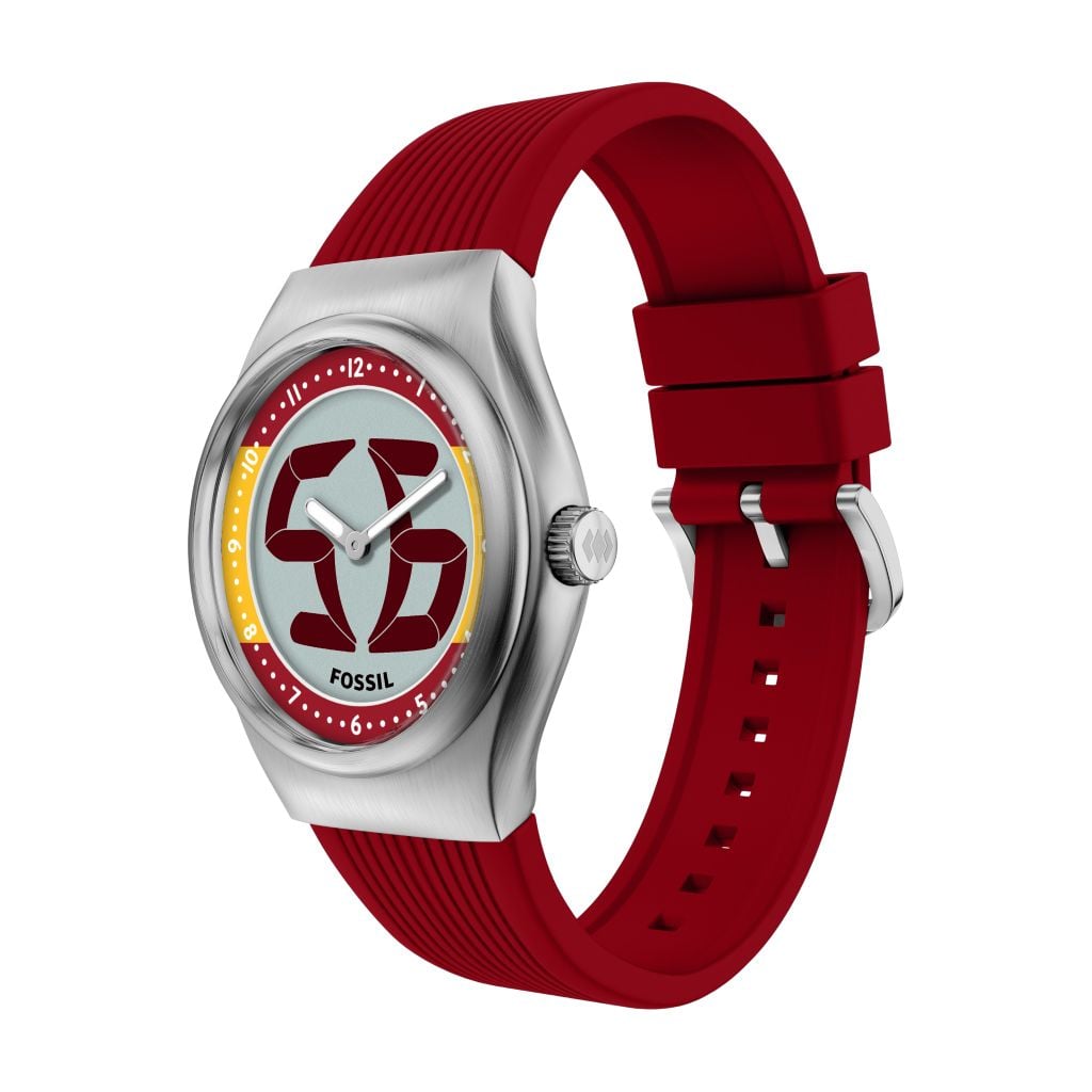 Đồng hồ Fossil Big Tic Flags Nam dây silicone màu đỏ LE1242 - Digital Watch